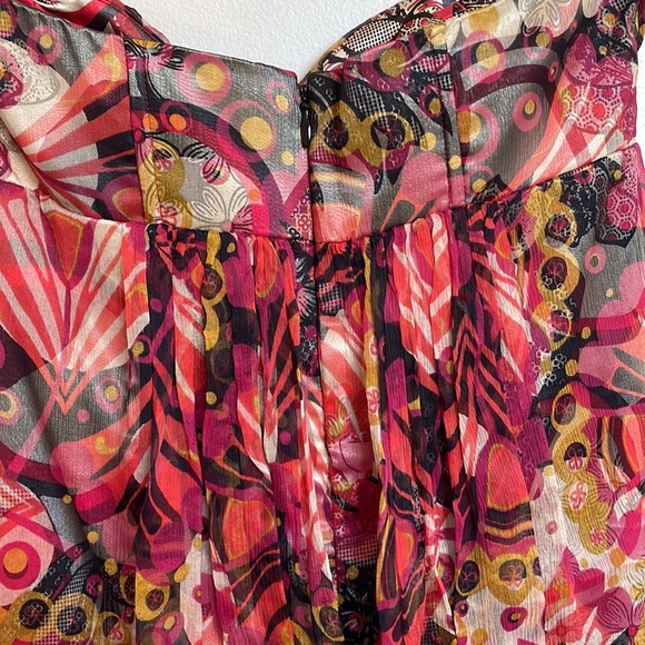 Colourful Marciano Silk Dress - Size Small - Picture 5 of 7